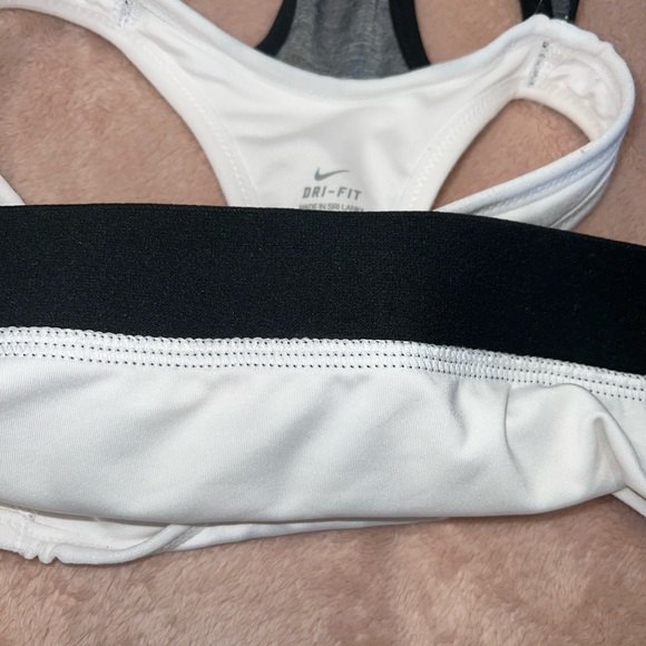 Nike gray and white tank with built in bra - Picture 5 of 5